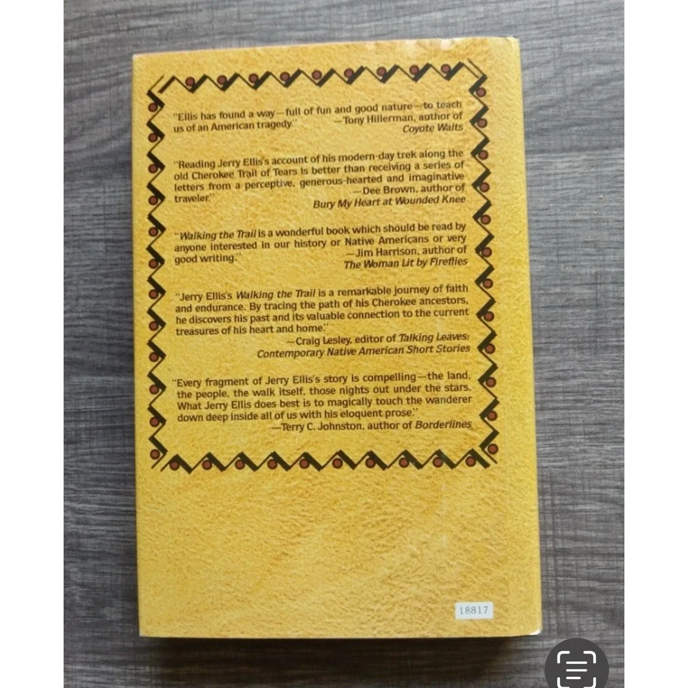 Walking the Trail : One Man's Journey Along the Cherokee Trail of Tears, J Ellis